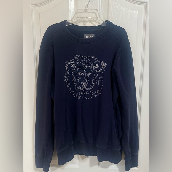 Bonobos Other - Men’s BONOBOS Distressed Navy Blue Crewneck Print Comfy  Sweatshirt. Size M.